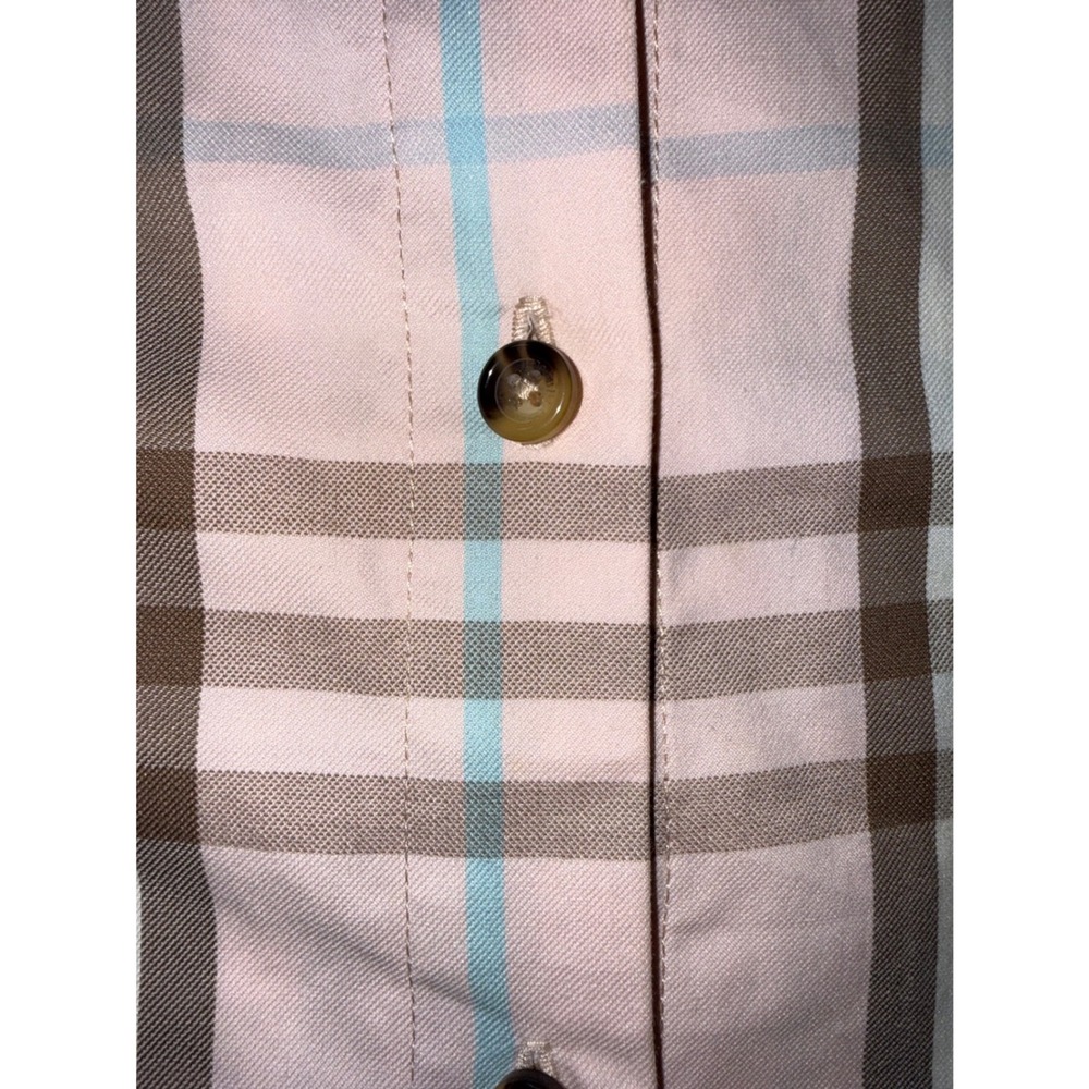 Burberry London Pink Plaid Sleeveless Shirt Dress Nova Check Cotton Italy - Picture 4 of 6